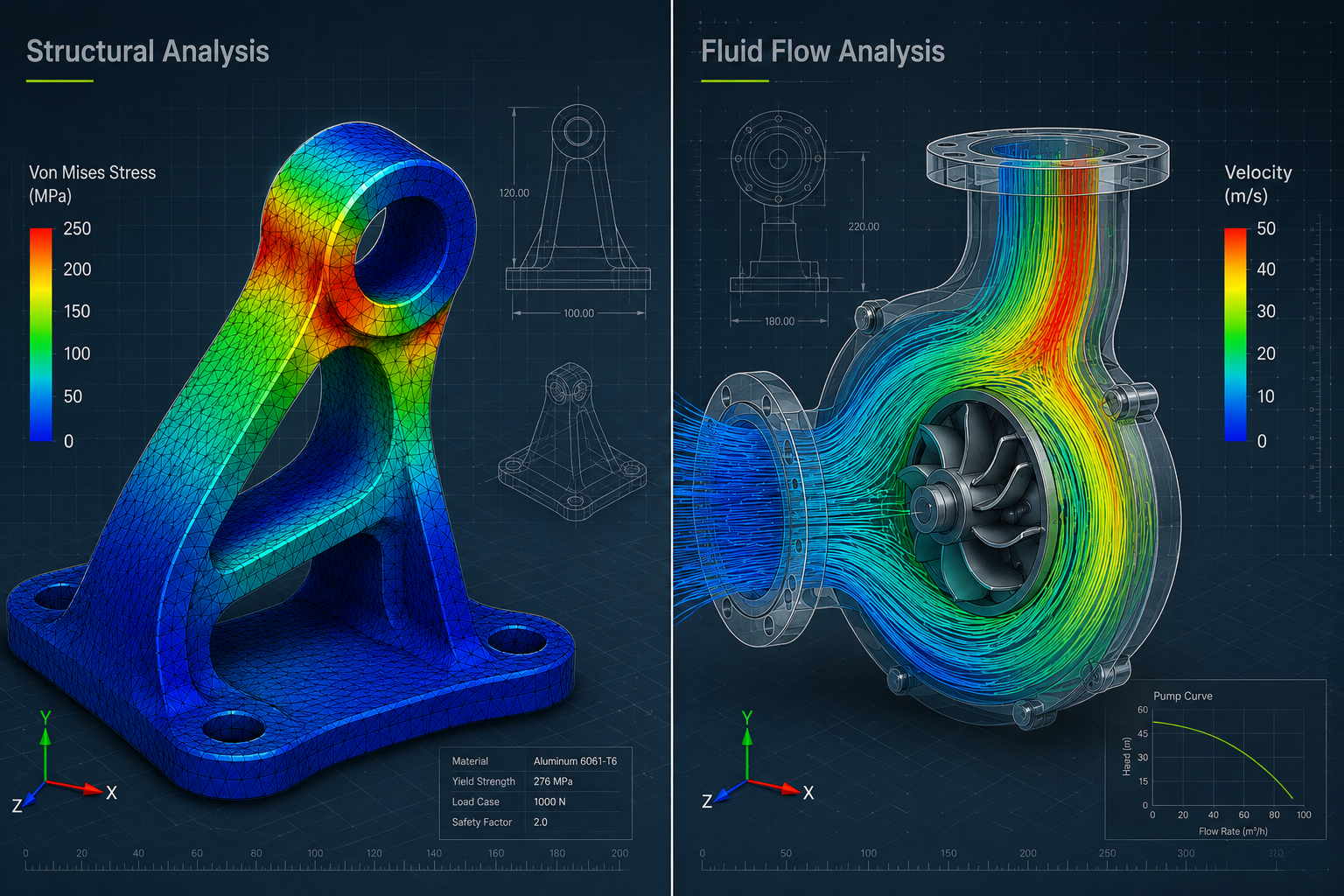 FEA and CFD engineering simulation